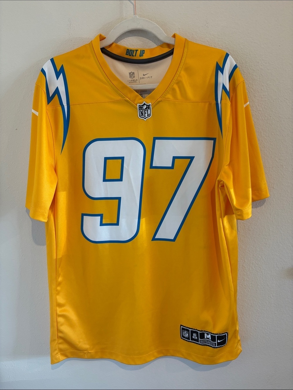 Nike Dri-Fit  NFL Jersey Number 97 JOEY BOSA Los Angeles Chargers Football